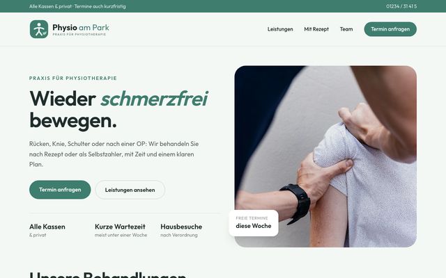 Nachher: Praxis-Website von Am Websitekai 1