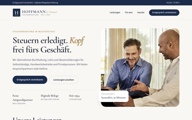 Nachher: Kanzlei-Website von Am Websitekai 1
