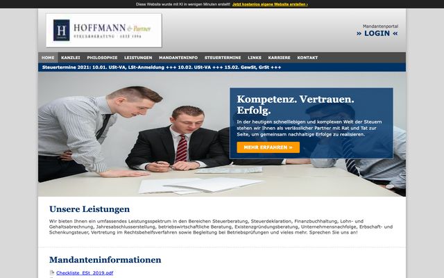 Vorher: Kanzlei-Website aus dem Baukasten